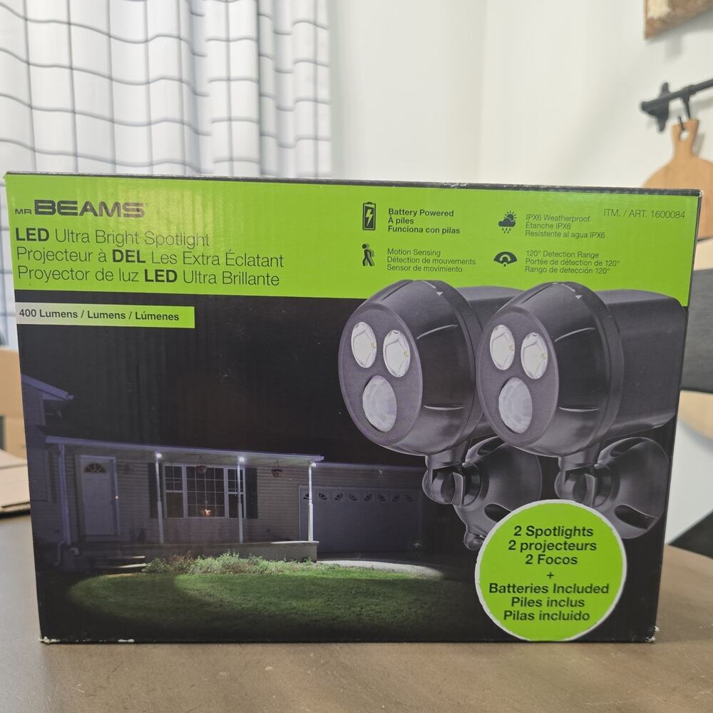 2 PKMr Beams 400 Lumen Wireless Battery Powered Motion Sensing Ultra Bright LED